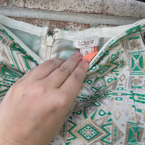 J.Crew Metallic Mini Skirt Size 6 - Picture 3 of 4